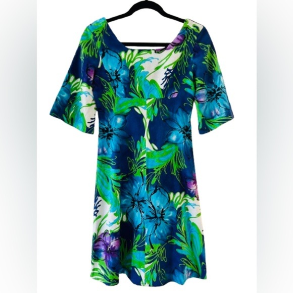Vintage 1970’s Hawaiian Ui-Maikai 100% Cotton Luau Dress 
Size Small - Picture 1 of 5